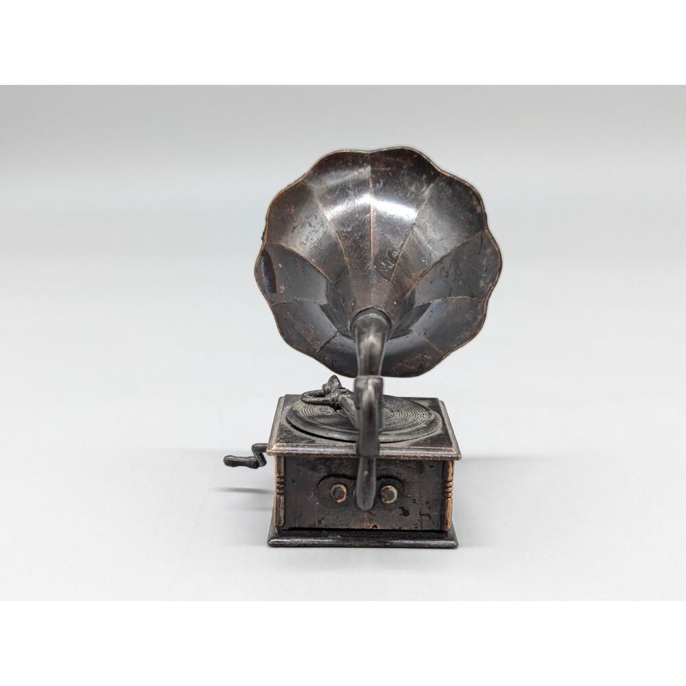 Vintage Diecast Mini Mechanical Phonograph Pencil Sharpener Decoration Hong Kong - Picture 4 of 12